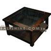 balishine This square coffee table is produced in indonesia, made from teak wood and glass.