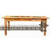 balishine This rectangular dining table is produced in indonesia, made from teak wood and glass.