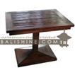 balishine This square dining table is produced in indonesia, made from teak wood and bamboo.