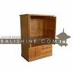 balishine This cabinet TV stand is produced in indonesia, made from teak wood. It has 4 doors and 2 drawers.