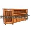 balishine This TV stand is produced in indonesia, made from teak wood. It has 2 doors and 5 drawers.