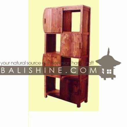 Balishine: Your natural source of indonesian handicraft presents in its Home Decor collection the Shelves:114SEF264633:This shelve is produced in indonesia, made from teak wood. It has 4 doors.  Natural, chocolate or dark color