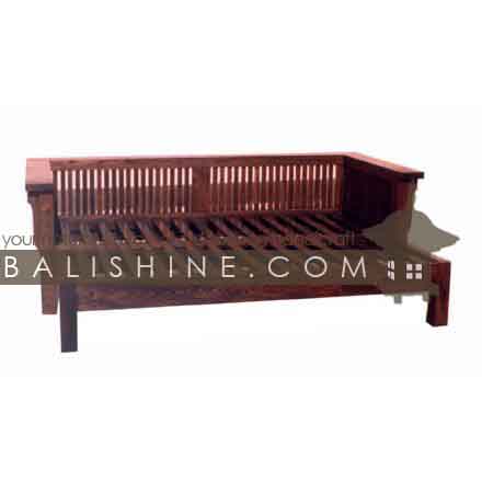 Balishine: Your natural source of indonesian handicraft presents in its Home Decor collection the Sofa:114SEF443910:This fordable sofa is produced in indonesia, made from teak wood. It's too one bed. This price is without cushions.  Natural, chocolate or dark color