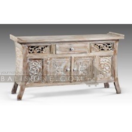 Balishine: Your natural source of indonesian handicraft presents in its Home Decor collection the Toraja Teak Wood Console:114OSC298077:This stylish console is produced in indonesia, made from teak wood with full carving.  
