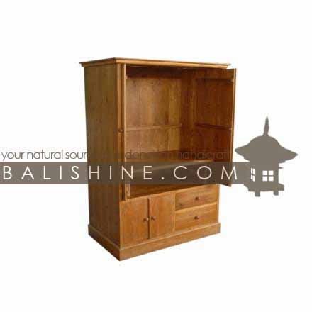Balishine: Your natural source of indonesian handicraft presents in its Home Decor collection the Cabinet TV Stand:114GEN253823:This cabinet TV stand is produced in indonesia, made from teak wood. It has 4 doors and 2 drawers.  Natural, chocolate or dark color