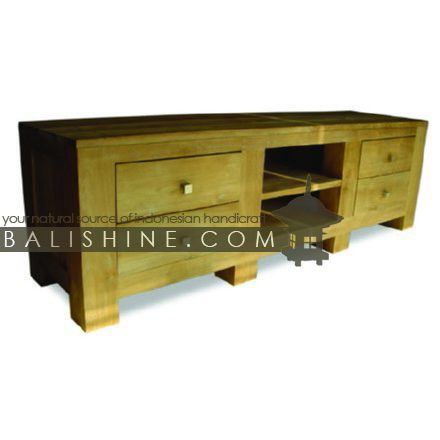 Balishine: Your natural source of indonesian handicraft presents in its Home Decor collection the TV Stand:114MNF255977:This TV stand is produced in indonesia, made from teak wood. It has 4 drawers.  This furniture is made from high quality teak wood grade A premium. Natural, chocolate or dark color.