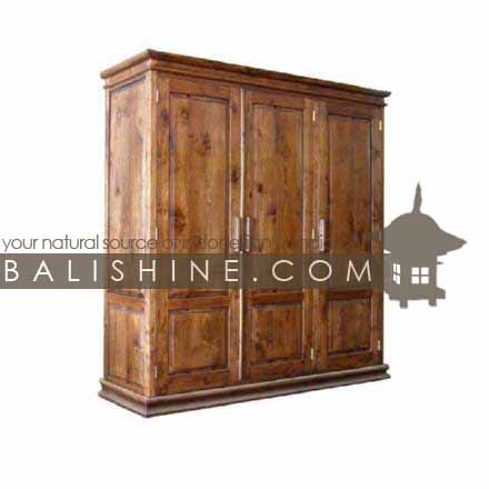 Balishine: Your natural source of indonesian handicraft presents in its Home Decor collection the Wardrobes:114SEF243883:This wardrobe with 3 doors is produced in indonesia, made from teak wood.  Natural, chocolate or dark color