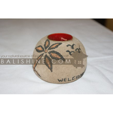 Balishine: Your natural source of indonesian handicraft presents in its Home Decor collection the Wooden Candle  :13DAI96295:This wooden candle is produced in Bali and made from albesia wood with colored sand finishing.  