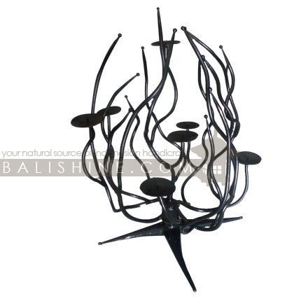 Balishine: Your natural source of indonesian handicraft presents in its Home Decor collection the Candle Holder:13BAG165438:This original candle holder is produced in Indonesia made from stainless. It's for 7 candles  Same as picture