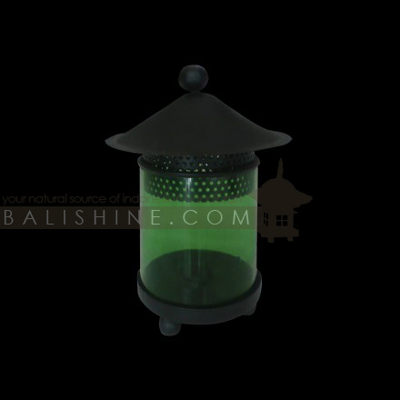 Balishine: Your natural source of indonesian handicraft presents in its Home Decor collection the Candle Holder:13BAG165439:This candle holder is produced in Indonesia made from stainless and glass.  With natural glass