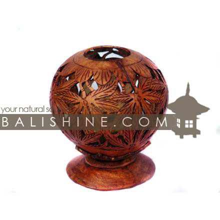 Balishine: Your natural source of indonesian handicraft presents in its Home Decor collection the Candle Holder:13BUB16818:This candle holder is produced in Bali made from coconut wood.  