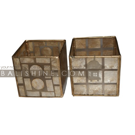 Balishine: Your natural source of indonesian handicraft presents in its Home Decor collection the Candle Holder:13DUL166264:This candle holder is produced in Indonesia made from shell and resin with stainless  Same as picture