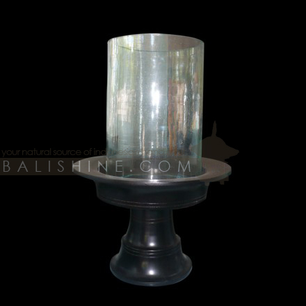 Balishine: Your natural source of indonesian handicraft presents in its Home Decor collection the Candle Holder:13PBG165767:This candle holdler is produced in Bali made from glass and wood  Same as picture