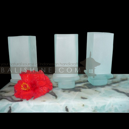 Balishine: Your natural source of indonesian handicraft presents in its Home Decor collection the Candle Holder:13PBG165773:This candle holdler is produced in Bali made from glass  Same as picture