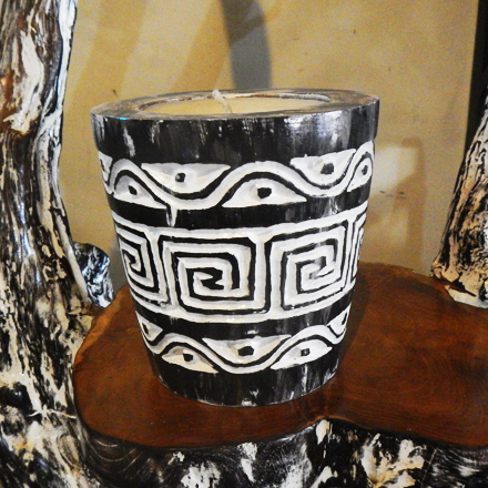 Balishine: Your natural source of indonesian handicraft presents in its Home Decor collection the Candle Holder Carving:13JAT168282:This candle holder is made from palm wood.  