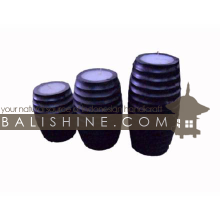 Balishine: Your natural source of indonesian handicraft presents in its Home Decor collection the Candle Holder Set Of 3:13JAS163309:This set of 3 candle holders is produced in Bali made from carving albasia wood.  Black color