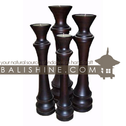 Balishine: Your natural source of indonesian handicraft presents in its Home Decor collection the Candle Holder Set Of 4:13JAS163268:This set of 4 candle holders is produced in Bali made from albasia wood.  Natural color