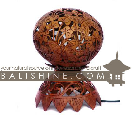 Balishine: Your natural source of indonesian handicraft presents in its Home Decor collection the Coconut Wood Lamp:13BUB15716:This lamp is produced in Bali made from coconut wood.  We sell this lamp without electric system.