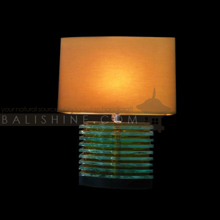 Balishine: Your natural source of indonesian handicraft presents in its Home Decor collection the Lamp:13FIS155740:This lamp is produced in Bali made from glass. sold with electric system.  For electric fitting please contact us