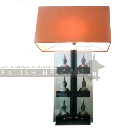 Balishine: Your natural source of indonesian handicraft presents in its Home Decor collection the Lamp:13FIS155742:This lamp is produced in Bali made from glass, MDF wood and brass. sold with electric system.  For electric fitting please contact us