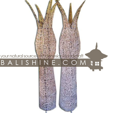 Balishine: Your natural source of indonesian handicraft presents in its Home Decor collection the Lamp:13JAS153169:This lamp is produced in Indonesia made from rotan and stainless.   For electric fitting please contact us