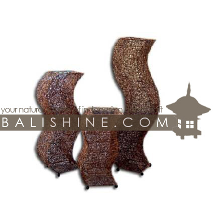 Balishine: Your natural source of indonesian handicraft presents in its Home Decor collection the Lamp:13JAS153173:This lamp is produced in Indonesia made from rotan with stainless.   For electric fitting please contact us