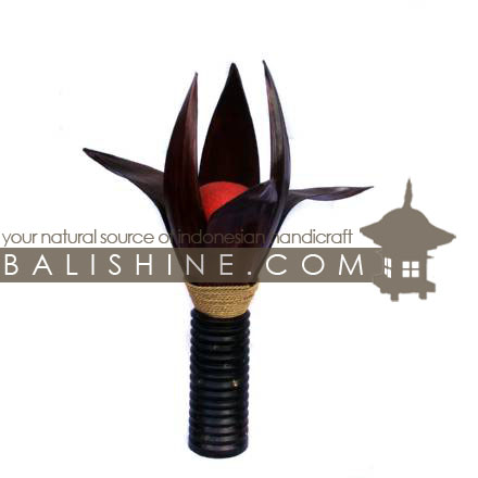 Balishine: Your natural source of indonesian handicraft presents in its Home Decor collection the Lamp:13MEB15752:This lamp is produced in Indonesia made from coconut and mahogany wood cotton bowl lampshade with a string of pineapple leaf for decoration.  For electric fitting please contact us