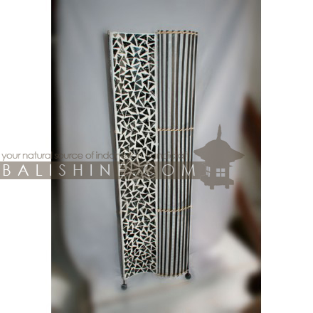 Balishine: Your natural source of indonesian handicraft presents in its Home Decor collection the Lamp:13SUN156309:This lamp is produced in Indonesia and made from fiberglass with mosaic glass and bamboo finishing.  For electric fitting please contact us
