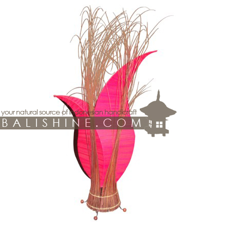 Balishine: Your natural source of indonesian handicraft presents in its Home Decor collection the Lamp:13TRB155224:This lamp is produced in Indonesia made from stainless, lidi and textile.  For electric fitting please contact us