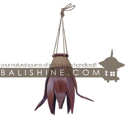 Balishine: Your natural source of indonesian handicraft presents in its Home Decor collection the Lampshade:13MEB86756:This lampshade is produced in Indonesia made from coconut wood with a string of pineapple leaf for decoration.  For electric fitting please contact us