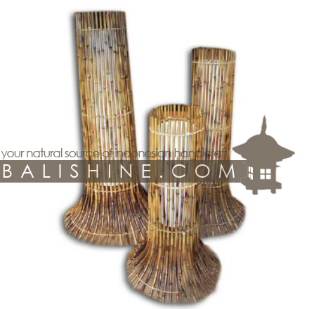 Balishine: Your natural source of indonesian handicraft presents in its Home Decor collection the Round Lamp:13JAS153082:This round lamp is produced in Indonesia made from bamboo with textile lamphade.  For electric fitting please contact us