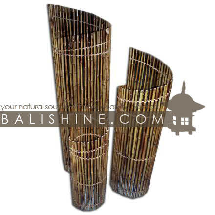 Balishine: Your natural source of indonesian handicraft presents in its Home Decor collection the Round Lamp:13JAS153094:This round lamp is produced in Indonesia made from bamboo and textile.   For electric fitting please contact us