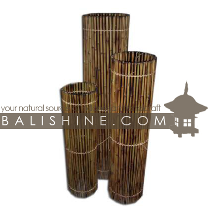 Balishine: Your natural source of indonesian handicraft presents in its Home Decor collection the Round Lamp Set Of 3:13JAS153081:This set of 3 round lamps is produced in Indonesia made from bamboo with textile lampshade.  For electric fitting please contact us