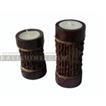 balishine This set of 2 candles is produced in indonesia made from albasia wood with ylang-ylang wood's finishing.
