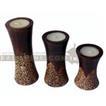 balishine This set of 3 candles is produced in indonesia made from albasia wood with shell of egg.