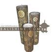 balishine This set of 3 candles is produced in indonesia made from bamboo with carving pattern.
