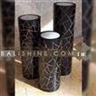 balishine This set of 3 round candles is produced in indonesia made from wood with carving patterns.