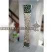 balishine This lamp is produced in Indonesia and made from fiberglass with mosaic glass and shell finishing.