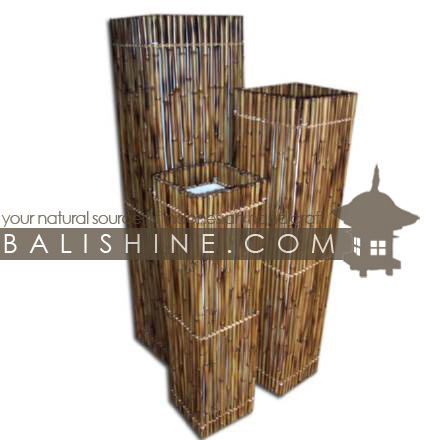 Balishine: Your natural source of indonesian handicraft presents in its Home Decor collection the Square Lamp:13JAS153080:This square lamp is produced in Indonesia made from bamboo with textile lamphade.  For electric fitting please contact us