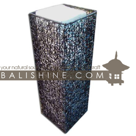 Balishine: Your natural source of indonesian handicraft presents in its Home Decor collection the Square Lamp Set Of 2:13JAS153170:This set of 2 square lamps is produced in Indonesia made from rotan and textile lampshade.   For electric fitting please contact us