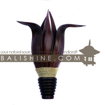 Balishine: Your natural source of indonesian handicraft presents in its Home Decor collection the Wall Fitting:13MEB15760:This wall-fitting is produced in Indonesia made from coconut and mahogany wood with a string of pineapple leaf for decoration.  For electric fitting please contact us