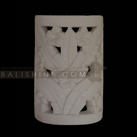 Balishine: Your natural source of indonesian handicraft presents in its Home Decor collection the Wall Light:13DEL155619:This wall light is produced in Indonesia made from natural white lime stone.   For electric fitting please contact us