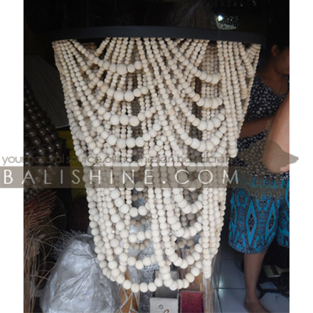 Balishine: Your natural source of indonesian handicraft presents in its Home Decor collection the Wooden Lampshade:13ALL867494:This lamp shade produced in Indonesia is made from natural wooden beads.  