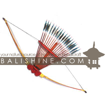 Balishine: Your natural source of indonesian handicraft presents in its Home Decor collection the Bow :17CIK461513:This bow and his 18 arrows is produced in Bali made from bamboo with sonokling wood.  