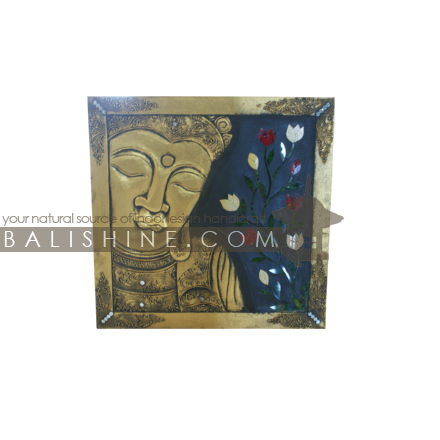 Balishine: Your natural source of indonesian handicraft presents in its Home Decor collection the Budha Panel:17OKA506870:This frame is a handicraft of Bali made from MDF wood with glass mosaic finishing.  