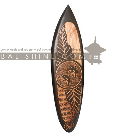 Balishine: Your natural source of indonesian handicraft presents in its Home Decor collection the Decorative Carving Surf Board:17ROR507758:This decorative surf board is made from jempinis wood with hand curving finishing.  Custom design available. Please contact us.