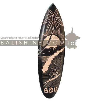 Balishine: Your natural source of indonesian handicraft presents in its Home Decor collection the Decorative Carving Surf Board:17ROR507759:This decorative surf board is made from jempinis wood with hand curving finishing.  Custom design available. Please contact us.