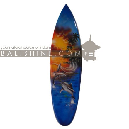 Balishine: Your natural source of indonesian handicraft presents in its Home Decor collection the Decorative Surf Board:17ROR507744:This decorative surf board is made from jempinis wood with hairbrush color finishing.  Custom design available. Please contact us.
