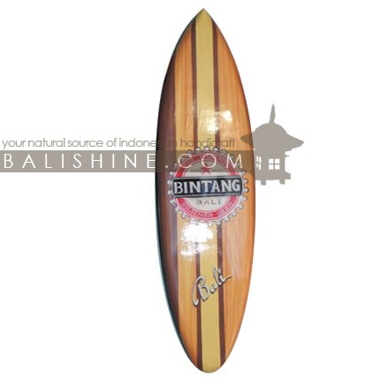 Balishine: Your natural source of indonesian handicraft presents in its Home Decor collection the Decorative Surf Board:17ROR507750:This decorative surf board is made from jempinis wood with hairbrush color finishing.  Custom design available. Please contact us.