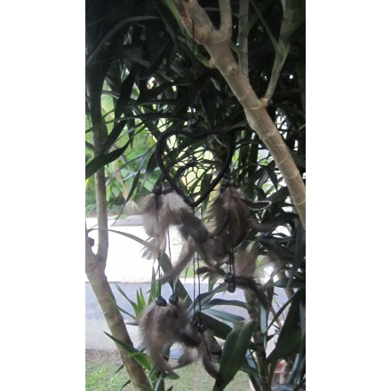 Balishine: Your natural source of indonesian handicraft presents in its Home Decor collection the Dream Catcher:17APA466544:This dream catcher is a handicraft of Bali made from string and feather.  Colors available are blue, fuchsia, green, purpple, black, orange or white.